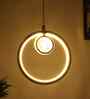 Selene Gold Iron Hanging Light | Inbuilt LED | without Bulb | Eliante