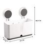 Self Adhesive Wall Mounted Toothbrush Holder With Draintray