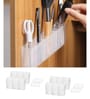 Self Adhesive Plastic Holder With 3 Compartments  (Set Of 5)