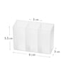 Self Adhesive Plastic Holder With 3 Compartments  (Set Of 5)
