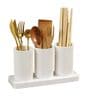 Self Draining Plastic Cutlery Organizer