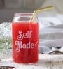 Self Made Can glass with straw