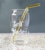 Self Made Can glass with straw