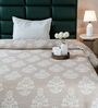 Multicolor Self Stripe Single Bedspread With Pillow Cover