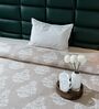 Multicolor Self Stripe Single Bedspread With Pillow Cover