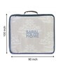 Multicolor Self Stripe Queen Size Bedspread With Pillow Cover