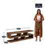 Seline Sheesham Wood TV Console in Rustic Teak Finish