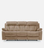 Selino Fabric Manual 3 Seater Recliner In Beige Colour