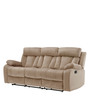 Selino Fabric Manual 3 Seater Recliner In Beige Colour