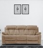 Selino Fabric Manual 3 Seater Recliner In Beige Colour