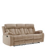 Selino Fabric Manual 3 Seater Recliner In Beige Colour