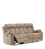 Selino Fabric Manual 3 Seater Recliner In Beige Colour