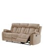 Selino Fabric Manual 3 Seater Recliner In Beige Colour