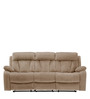 Selino Fabric Manual 3 Seater Recliner In Beige Colour