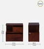 Sencillo Z Solid Wood Lhs Bedside Table In Honey Oak Finish With Drawers