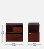 Sencillo Z Solid Wood Lhs Bedside Table In Honey Oak Finish With Drawers