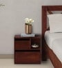 Sencillo Z Solid Wood Rhs Bedside Table In Honey Oak Finish With Drawers