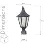 Sennen Coastal Metal Outdoor Gate Pillar Light (Black)