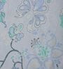 Blue Floral 144 TC Cotton King Sized Bedsheet With 2 Pillow Covers