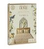 Blue Floral 144 TC Cotton King Sized Bedsheet With 2 Pillow Covers