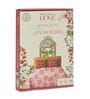 Peach Floral 144 TC Cotton King Sized Bedsheet With 2 Pillow Covers