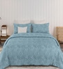 Blue Sensations 300GSM King Quilted Bedcover with 2 Pillowcovers
