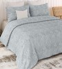 Blue Sensations 300GSM King Quilted Bedcover with 2 Pillowcovers