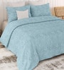 Blue Sensations 300GSM King Quilted Bedcover with 2 Pillowcovers