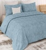 Blue Sensations 300GSM King Quilted Bedcover with 2 Pillowcovers