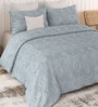 Blue Sensations 300GSM King Quilted Bedcover with 2 Pillowcovers