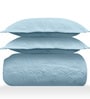 Blue Sensations 300GSM King Quilted Bedcover with 2 Pillowcovers