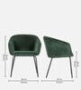 Senses Velvet Armchair in Green Colour