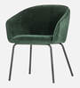 Senses Velvet Armchair in Green Colour