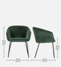 Senses Velvet Armchair in Green Colour