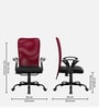Seoul Breathable Mesh Ergonomic Chair in Maroon Colour