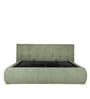 Seoul King Size Bed With Hydraulic Storage in Green Colour