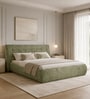 Seoul King Size Bed With Hydraulic Storage in Green Colour