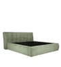 Seoul Queen Size Bed With Hydraulic Storage in Green Colour Seoul Queen Size Bed With Hydraulic Storage in Green Colour