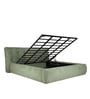 Seoul Queen Size Bed With Hydraulic Storage in Green Colour Seoul Queen Size Bed With Hydraulic Storage in Green Colour