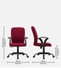 Seoul-X Fabric Ergonomic Chair in Maroon Colour