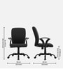 Seoul-X Fabric Ergonomic Chair in Smart Black Colour