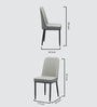 Sepang Malaysian Leatherette Dining Chair In Grey Color