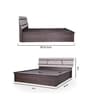 Sepang Malaysian King Size Bed In White And Brown Color With Hydraulic Storage