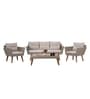 Sepang Malaysian Outdoor Table & Chair Set ( 3+1+1) In Brown Color