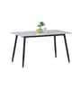 Sepang Malaysian Sintered Top 4 Seater Dining Table In White Finish