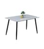 Sepang Malaysian Sintered Top 4 Seater Dining Table In White Finish