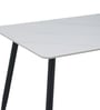 Sepang Malaysian Sintered Top 4 Seater Dining Table In White Finish