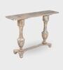 Ser Wooden Console Table In Grey Colour