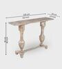 Ser Wooden Console Table In Grey Colour