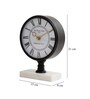 Seraphic Marble Timepiece In Black Clock